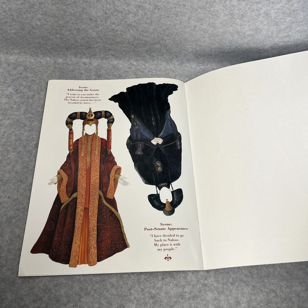 Star Wars Episode 1 Queen Amidala Paper Doll Book Uncut 1999 Lucas Film Unused - Picture 8 of 15